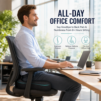 Coussin de siège ergonomique en mousse à mémoire de forme FENGYU pour soulager les douleurs au coccyx, la sciatique et les douleurs lombaires, pour chaise de bureau et utilisation en voiture