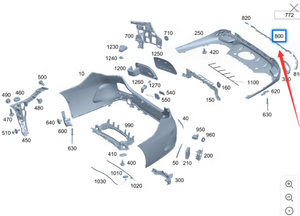 OEM 2068856303 Version à axe court de la bande de pare-chocs Mercedes-Benz Noir brillant pour Mercedes-Benz C200 C260 <span class=keywords><strong>206</strong></span> - Product Image 4