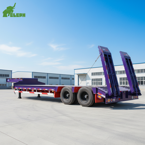 Semi-remorque surbaissée à 2 essieux <span class=keywords><strong>de</strong></span> 12 mètres à col <span class=keywords><strong>de</strong></span> cygne, capacité 40 tonnes, prix abordable - Product Image 1