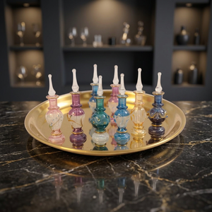 LWG ZAHEREEN Egyptian Folk Art Mouth-Blown Perfume Bottle 10ML Souvenir Handmade Glass One-of-a-Kind for New Year Graduation - Product Image 2