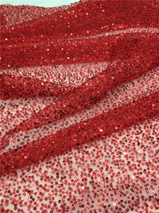 Luminic Green Sequin <strong>Fabric</strong> Gala Dinner Fashion Dress Sequins Mesh <strong>Lace</strong> <strong>Fabric</strong> <strong>Heavy</strong> Green Sequins <strong>Lace</strong> Latest - Product Image 4