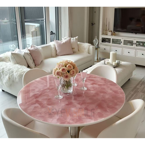 Lussuoso Piano <span class=keywords><strong>Cucina</strong></span> in Onice <span class=keywords><strong>Rosa</strong></span> Naturale Retroilluminato, Top in <span class=keywords><strong>Marmo</strong></span> per Cucine di Ville - Product Image 5