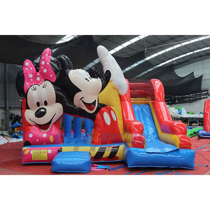 Nuevo Castillo Hinchable Saltador de Mickey y <span class=keywords><strong>Minnie</strong></span> <span class=keywords><strong>Mouse</strong></span> para Exteriores, <span class=keywords><strong>Casa</strong></span> de Rebote Inflable para Niños y Adultos - Product Image 1