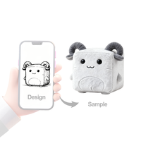 Peluche mouton carrée adorable personnalisée CE CPC avec rembourrage en coton PP et design brodé - Coussin animal en peluche doux pour enfants