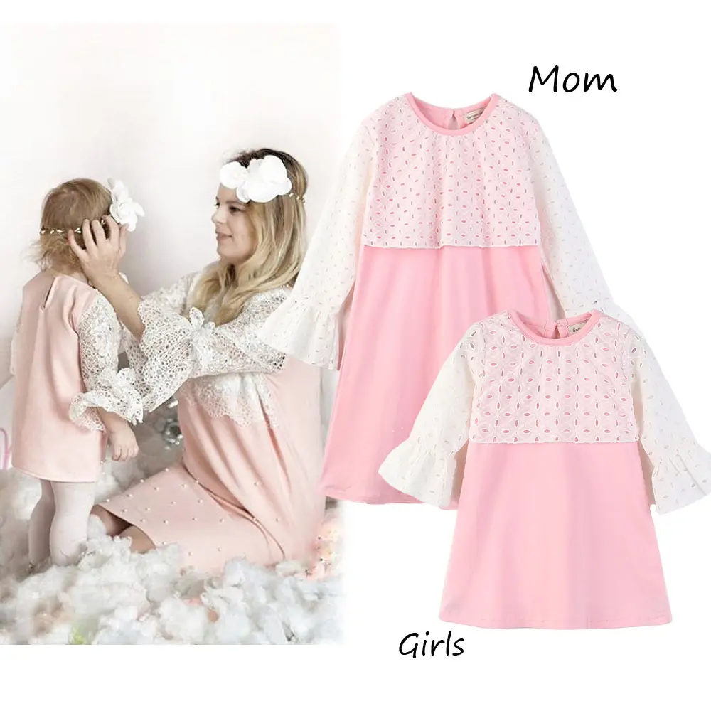 Лидер продаж, одинаковая семейная одежда, комплекты одежды для мамы и дочки, юбка с бантом, наряды для мамы и дочки