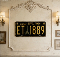 Plaque murale décorative traditionnelle Art Déco en métal avec trous de fixation pour décoration de Noël