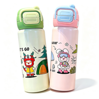Bouteille d'eau intelligente de 500 ml avec affichage LED de la température et paille, thermos isotherme en acier inoxydable 316 pour le bureau et les voyages