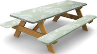 HuiHe couverture de Table de pique-nique en vinyle et couvertures de banc nappe ajustée support en flanelle bord élastique plastique essuyable étanche