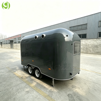 Remorque alimentaire mobile de style caravane Goeasy, unité de restauration pour événements, camions de restauration en acier inoxydable