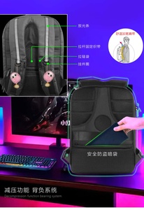 T3DLED LED <b>Backpack</b> PU Material Casual Style Bluetooth Display <b>School</b> Use Unisex Large Capacity Shoulder Straps - Product Image 5