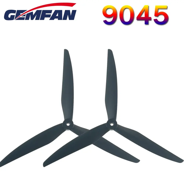 Original New Gemfan Cinelifter 9045 9x4.5x3 3 Blades Wing Carbon Fiber Propeller for 9" Multirotor FPV Racing