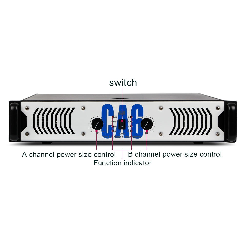 Amplificador de Potência CA6 Padrão de Som 2U Classe H