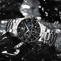 Montre pour homme Poedagar 928, montre chronographe décontractée pour homme, acier inoxydable, Herrenuhr, étanche, montre sport à quartz