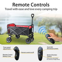 Chariot pliable électrique à hauteur réglable avec télécommande personnalisée, chariot de camping pliable
