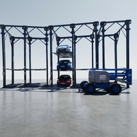 Cherish CQSL-3 Équipement de levage de stationnement robuste 3000 kg, empileur de voitures à quatre poteaux triple/quadruple, 3-4 niveaux