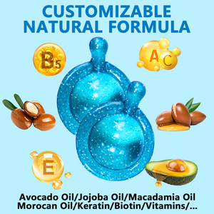 OEM kapsul Vitamin E, perbaikan pertumbuhan rambut Keratin organik dengan minyak Argan melembabkan - Product Image 4