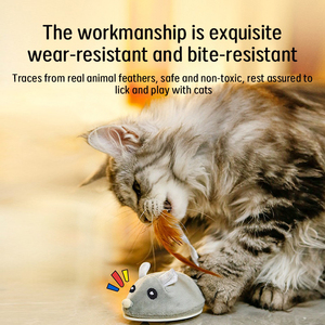 Juguete Eléctrico de Peluche <span class=keywords><strong>para</strong></span> <span class=keywords><strong>Gatos</strong></span>, <span class=keywords><strong>Ratones</strong></span> Pequeños <span class=keywords><strong>para</strong></span> Divertir a los <span class=keywords><strong>Gatos</strong></span>, Juguete Automático Resistente a Mordidas <span class=keywords><strong>para</strong></span> Masticar y Hacer Ejercicio, Estilo de Dibujos Animados - Product Image 3