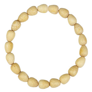 Golden Bamboo Teardrop <b>Beads</b> <b>Bracelet</b> Hand Polished Natural Unisex Gift Jewelry - Product Image 5