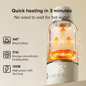 2024 thiết kế mới đa chức năng điều chỉnh nhiệt độ du lịch cho bé bú sữa mẹ di động ấm hơn - Product Image 6