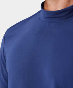 <span class=keywords><strong>T</strong></span>-<span class=keywords><strong>shirt</strong></span> col montant personnalisé <span class=keywords><strong>bleu</strong></span> <span class=keywords><strong>marine</strong></span>, manches courtes, doux, respirant, vierge, ajusté, pour le sport et le golf - Product Image 5