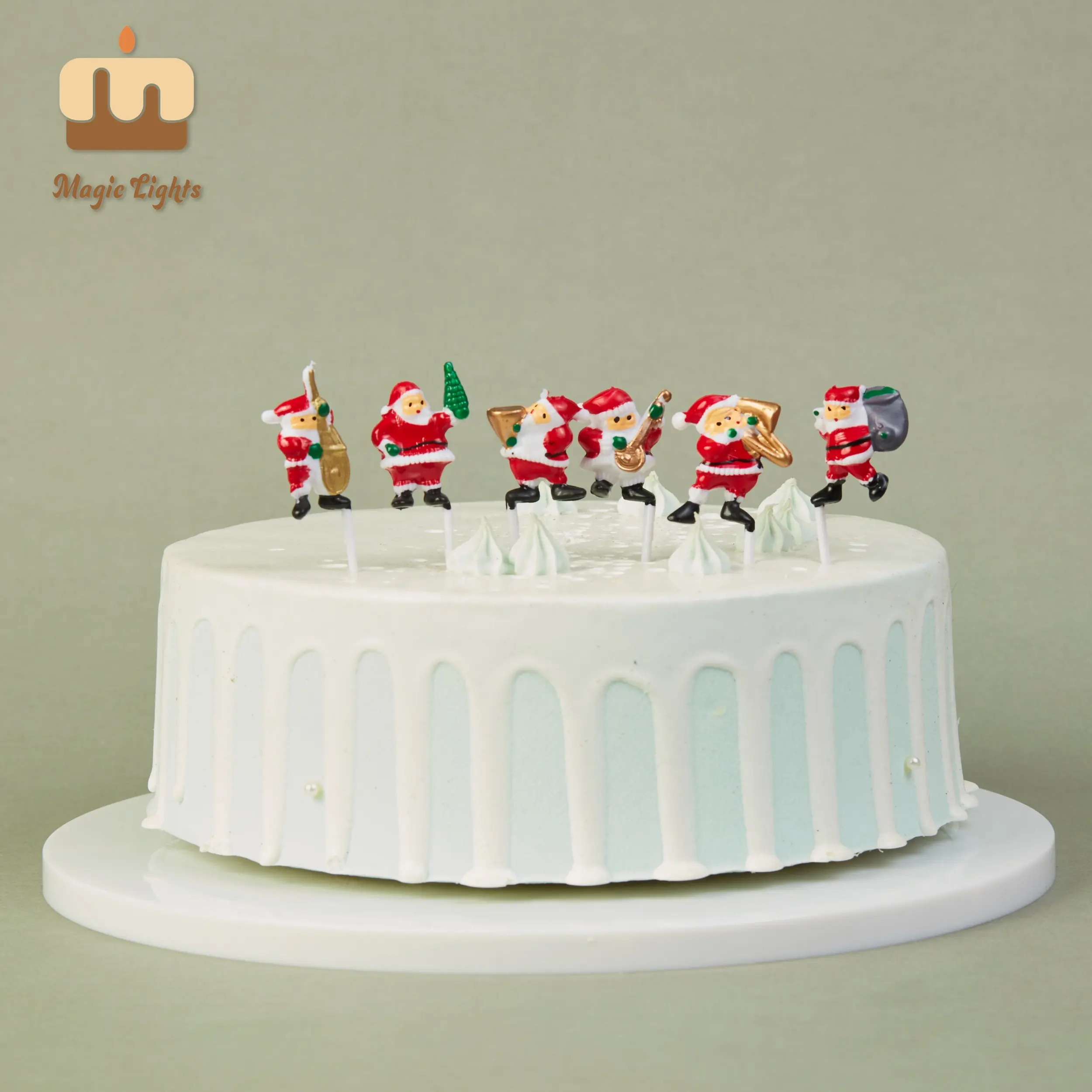 Toptan plastik mutlu doğum günü partisi noel kek Topper dekor kardan adam Santa geyik dekoratif alır