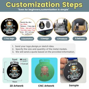 Medaglia Commemorativa in Lega di Zinco per i Finisher della Gara di Aerobica e Escursionismo di La Roche, Belgio - Design T-Shirt - Product Image 3