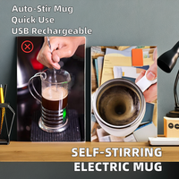 Tasse électrique automatique en acier inoxydable à mélange automatique avec poignée magnétique Tasse d'école jetable pour le bureau à domicile pour la rentrée des classes