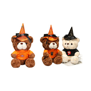 Halloween Witch Hat <strong>Teddy</strong> Bear Plush Toy <strong>Pumpkin</strong> Festival Decor Gift Halloween Bow Tie Stuffed Animal Cute Bear Plush Doll - Product Image 4
