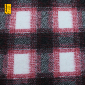 220 Gsm Tinh Khiết 100% Polyester Thô Đen Và Sợi Đỏ Nhuộm Kiểm Tra Tái Chế Vải Kẻ Sọc Cho Quần - Product Image 2