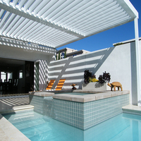 Systèmes de pergola bioclimatique à lames orientables en aluminium rétractables réglables pour couverture de piscine