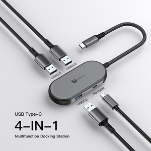 4 in 1 Type C Hub 5Gbps Data Transfer Expansion <strong>Dock</strong> <strong>Laptop</strong> Docking <strong>Station</strong> Type C to USB 3.0 PD 100W USB C Docking <strong>Station</strong> - Product Image 4