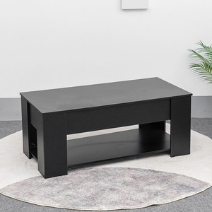 <span class=keywords><strong>Mesa</strong></span> <span class=keywords><strong>de</strong></span> <span class=keywords><strong>Centro</strong></span> Multifuncional para Sala <span class=keywords><strong>de</strong></span> Estar, Negra, Ajustable, <span class=keywords><strong>Extensible</strong></span>, con Tapa Elevadora <span class=keywords><strong>Convertible</strong></span> en <span class=keywords><strong>Mesa</strong></span> <span class=keywords><strong>de</strong></span> Comedor, <span class=keywords><strong>de</strong></span> MDF - Product Image 5