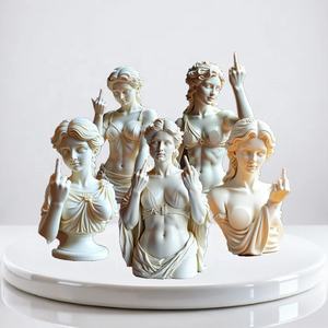 Statue de bureau en résine européenne, représentant Vénus, attitude amusante, créative, faite à la main, peinte à la main, sculpture d'art <span class=keywords><strong>humoristique</strong></span>, cadeau d'<span class=keywords><strong>anniversaire</strong></span> - Product Image 1