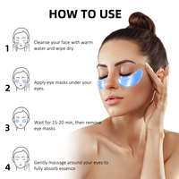 Masque Contour des Yeux Post-Nettoyage Premium Vegan Or 24K Acide Hyaluronique Apaisant Zones Sensibles Répare la Sécheresse Démaquillant