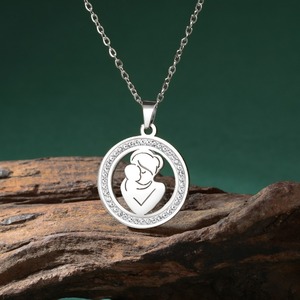 Collar <span class=keywords><strong>de</strong></span> Abrazo <span class=keywords><strong>de</strong></span> Mamá y Bebé, Chapado en Oro <span class=keywords><strong>de</strong></span> 18K, Collares <span class=keywords><strong>de</strong></span> Amor, Regalo <span class=keywords><strong>de</strong></span> Joyerí<span class=keywords><strong>a</strong></span> para <span class=keywords><strong>Madre</strong></span> e <span class=keywords><strong>Hija</strong></span>, Dí<span class=keywords><strong>a</strong></span> <span class=keywords><strong>de</strong></span> la <span class=keywords><strong>Madre</strong></span>, Cumpleaños - Product Image 2