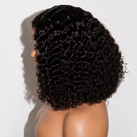 Perruques frontales en dentelle HD ELI Kinky Curly, cheveux humains brésiliens bruts, pas chers, pour femmes noires