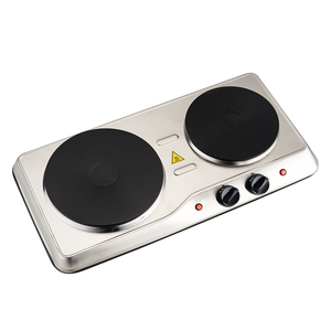<span class=keywords><strong>Plaque</strong></span> chauffante électrique double en fonte pour comptoir, 2500 Watts, avec régulateurs <span class=keywords><strong>de</strong></span> température, voyants lumineux d'indication <span class=keywords><strong>de</strong></span> <span class=keywords><strong>puissance</strong></span>, facile à nettoyer - Product Image 6