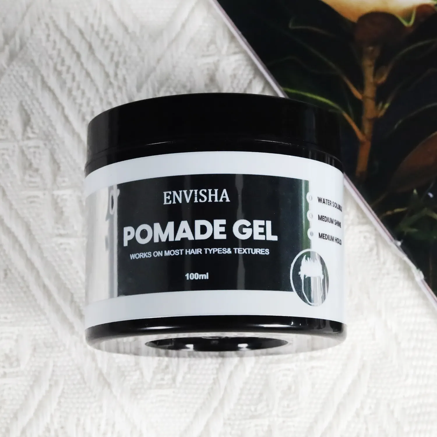 Marque privée Crème capillaire pour hommes mate de gel de cire pour cheveux à tenue forte et longue durée