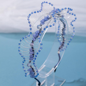 Diadema de diamantes de imitación con lentejuelas de buena calidad, Perla fina, tocado de boda de lujo, diademas nupciales - Product Image 5