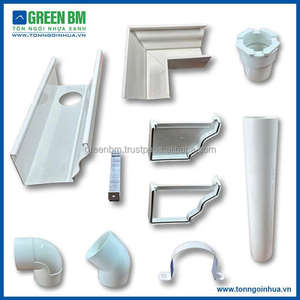 Gouttières en PVC de haute qualité, forme trapézoïdale en U, vert industriel, pour toiture, résistantes à la pluie, neuves, prix fabricant BM - Product Image 3