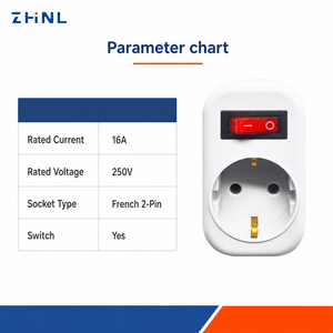 เต้ารับไฟฟ้า ZHNL 16A 250V แบบ 2 ขา แปลงเป็นปลั๊กแบบฝรั่งเศส เยอรมัน ปลั๊กอเนกประสงค์สำหรับเดินทาง ปลั๊กต่อพ่วงแบบรางหลายช่อง อะแดปเตอร์<span class=keywords><strong>ไฟฟ้า</strong></span> - Product Image 2