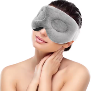 Masker Mata pemanasan microwave biji Flaxseed 3D Premium-bantal mata kompres beraroma Lavender untuk tidur - Product Image 1