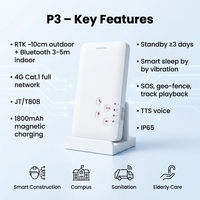Traceur 4G étanche IP65 à porter en tour de cou avec clôture électronique pour dispositif de présence intelligent pour agents d'assainissement