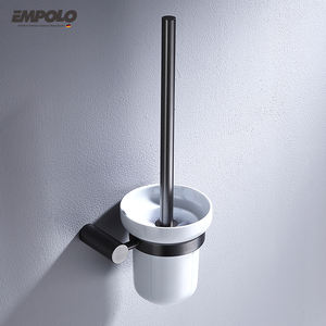 <span class=keywords><strong>Porte</strong></span>-<span class=keywords><strong>brosse</strong></span> de toilette en laiton massif avec tasse en verre pour le nettoyage de la salle de bain de la maison et de l'hôtel Design <span class=keywords><strong>suspendu</strong></span> - Product Image 1