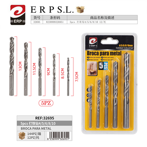 Punte da trapano in metallo Erpsl 4/5/6/8/10mm di qualità industriale per foratura di metalli - Product Image 1