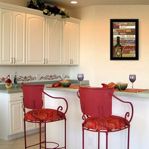 HMS nero incorniciato vino con gli amici stampa elegante arte della parete per la decorazione della casa - Product Image 4