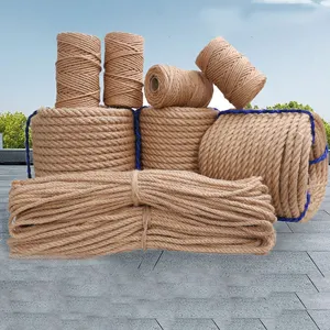 Schlussverkauf individuelles 4/8/10/14mm natürliche Farbe Jute Seil Gebäck Lebensmittelboxen Säcke Verpackung Hanfseil Geschenkverpackung Natürliches Jute Seil