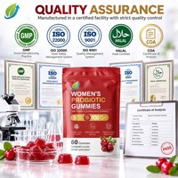 Gummies Probiotiques pour Femmes en Gros Marque Blanche Canneberge D-Mannose Soutien Immunitaire et Digestif 5 Milliards de UFC 60 Gummies OEM ODM