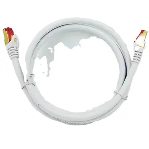 Bilgisayar esnek düz utp rj45 amp ışıklı cat5e cat5 cat6 kedi 6 kedi 7 cat7e cat8e kedi 9 örgülü yama ağ Ethernet kablosu