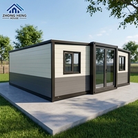 Maison miniature moderne de style contemporain avec 3 chambres, cuisine gourmet, bar, norme australienne, maison modulaire extensible en conteneur